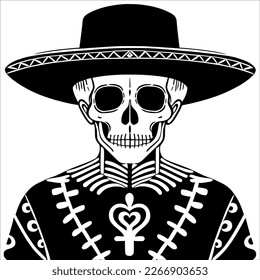 Skeleton in a Sombrero: A Lonesome Cowboy Riding into the Sunset
