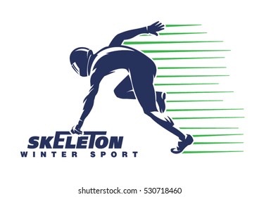 Skeleton sport. Sport emblem