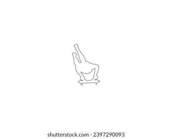 Skeleton Sport icon vector. Skeleton Sport Outline isolated on white background. Vector Illustration