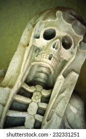 skeleton statue vector realistic image