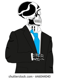 Skeleton in suit