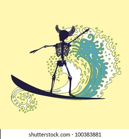 skeleton surfer