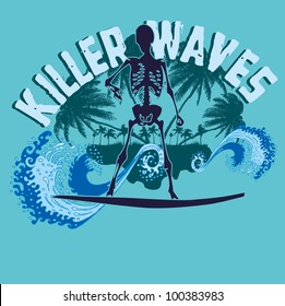 skeleton surfer