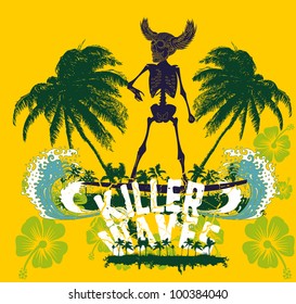 skeleton surfer