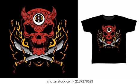 Skeleton with sword tshirt design concepts