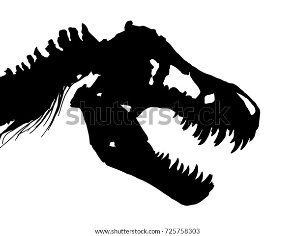 Skeleton Tyrannosaurus Rex Trex Skull Neck Stock Vector (Royalty Free ...