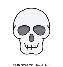 skeleton vector flat color icon 