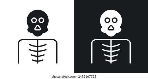 Skeleton vector icon set in solid style.