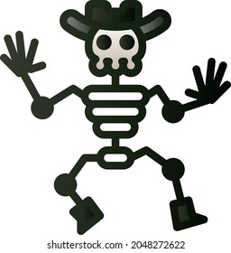 Skeleton vector illustration design flat