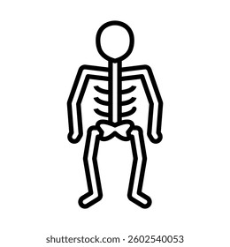 Skeleton Vector Line Icon Design