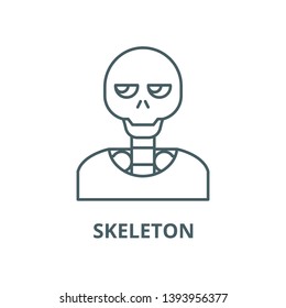 Skeleton vector line icon, linear concept, outline sign, symbol