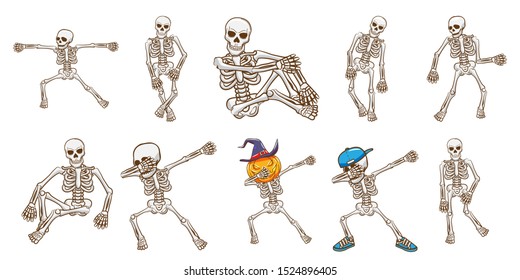 skeleton vector set  clipart design