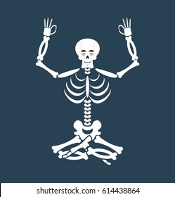 Skeleton yoga. yogi Dead. Zen and relaxation. lotus Pose

