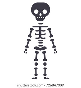 skeletone vector line icon, sign, illustration on background, editable strokes