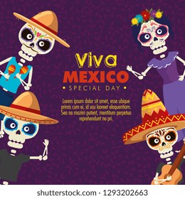 skeletons men wearing hat with catrina to celebration event