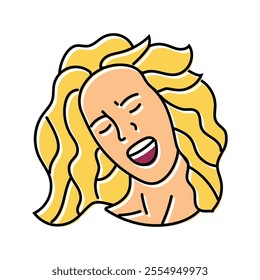 skepticism woman expression color icon vector. skepticism woman expression sign. isolated symbol illustration