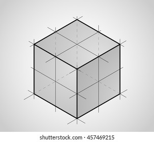 Sketch Of 3D Cube