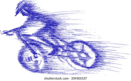 sketch, abstract, bicycle
