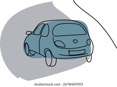 Sketch of abstract car isolated on white background	