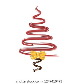 Sketch of an abstract christmas tree. Vector illustration design