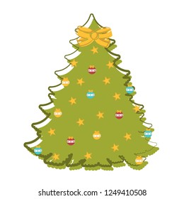 Sketch of an abstract christmas tree. Vector illustration design
