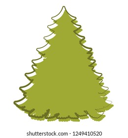 Sketch of an abstract christmas tree. Vector illustration design