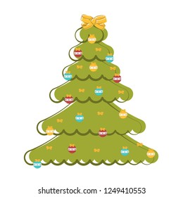 Sketch of an abstract christmas tree. Vector illustration design