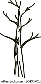 Esbozo de árbol seco abstracto