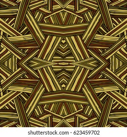 Sketch abstract  pattern on a brown background. Hand drawn