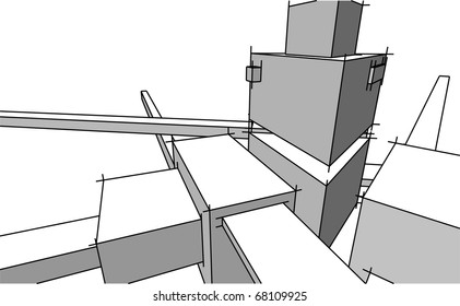 Sketch of an abstract pipeline