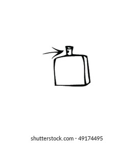 sketch of aftershave bottle