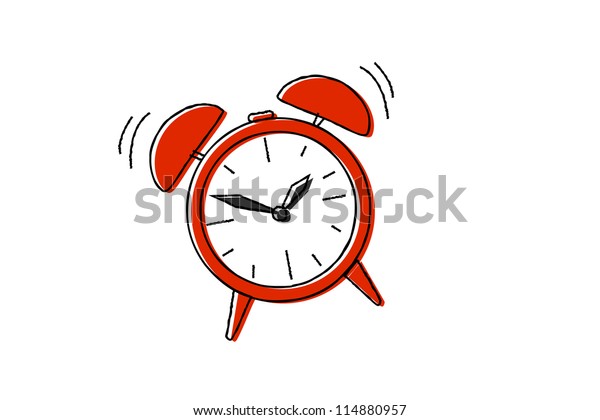 Sketch Alarm Clock Stock Vector (Royalty Free) 114880957