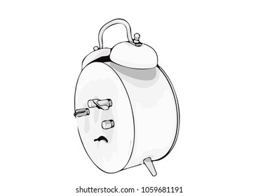 sketch of the alarm clock vector