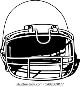sketch american football helmet vector