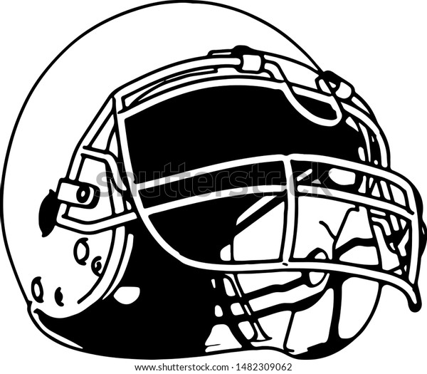 Sketch American Football Helmet Vector Stock Vector (Royalty Free ...