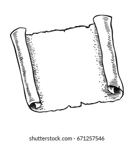 Sketch of ancient scroll.