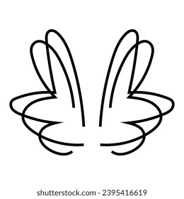 Esbozar las alas de ángel. Ángel de plumas
