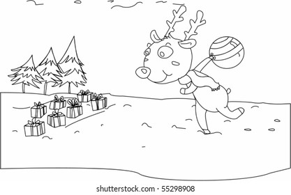 Sketch of An Animal on white background