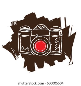 Sketch of Antique film camera