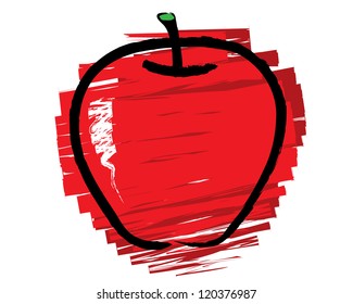 Sketch of an apple