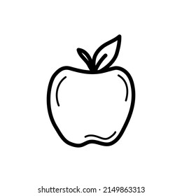 Sketch apple. Hand drawn doodle icon. Sign symbol. Vector.