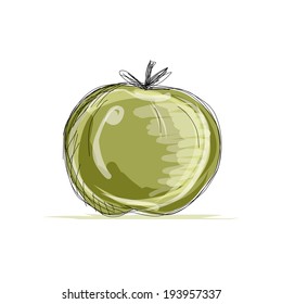 Sketch of apple for your design
