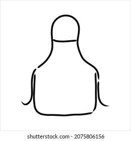 sketch apron. vector illustration isolated kitchen apron vector