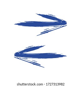 Sketch arrow collection for your design. Hand drawn with ink. Vector illustration.