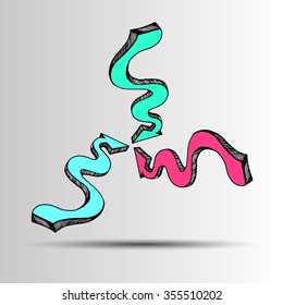 Sketch arrow collection for your design. Arrows and Lines. vector arrows on a gray background. Set of different vector arrows