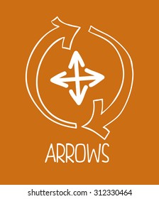 sketch arrow digital design, vector illustration 10 eps graphic