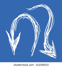 sketch arrow digital design, vector illustration 10 eps graphic