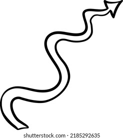 Sketch arrow simple vector illustration