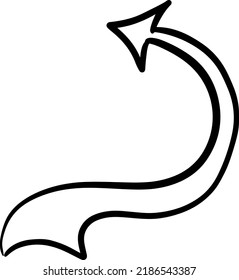 Esbozar ilustración vectorial simple de flecha