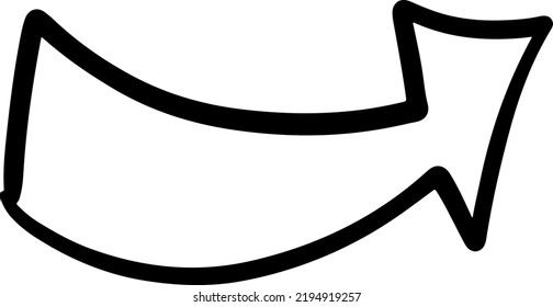 Sketch arrow simple vector illustration